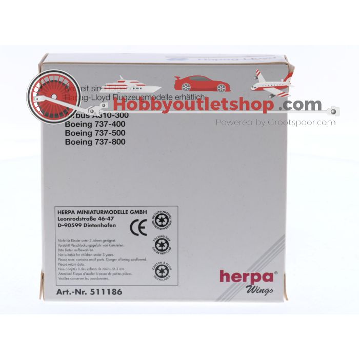 Schaal 1:500 Herpa 511186 Boeing 737-800 Hapag-Lloyd Reg. D-AHFC #8626 - sku: 20251128095832 - Used - Like new - Photo 2