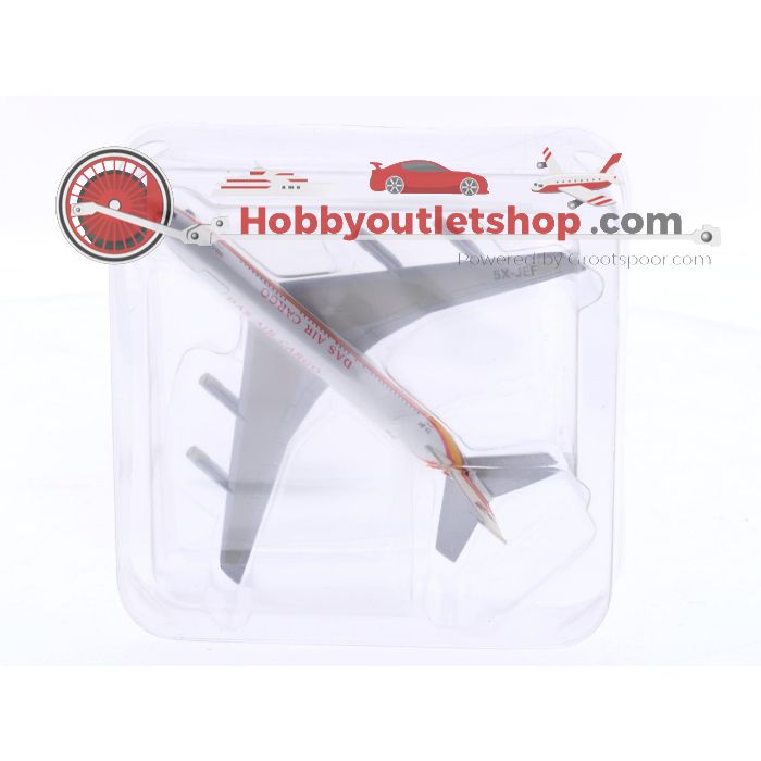 Schaal 1:500 Herpa 511759 Boeing 707-338C DAS Air Cargo Reg. 5X-JEF #8627