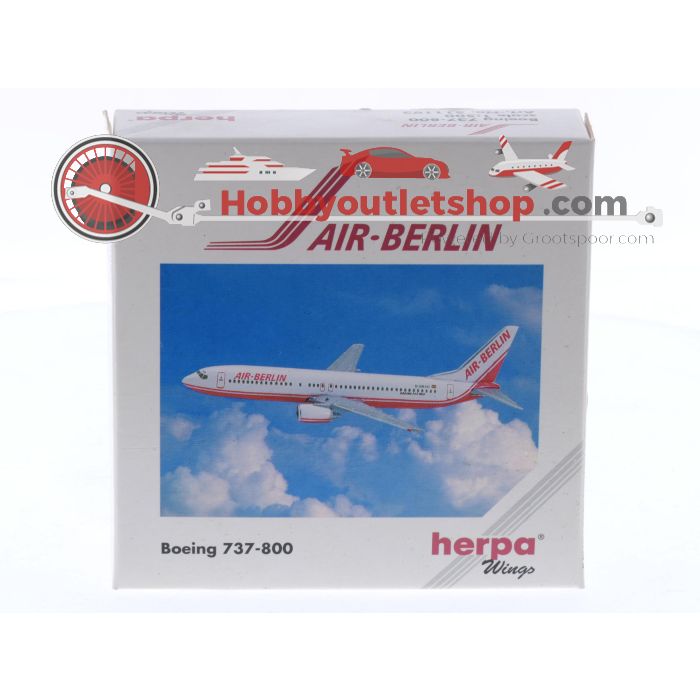 Schaal 1:500 Herpa 511193 Boeing 737-800 Air Berlin Reg. D-ABAH #8632