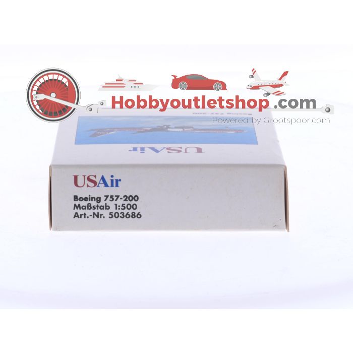 Schaal 1:500 Herpa 503686 Boeing 757-200 USAir Reg. NA #8634 - sku: 20251128111934 - Gebraucht - Wie Neu - Bild 3