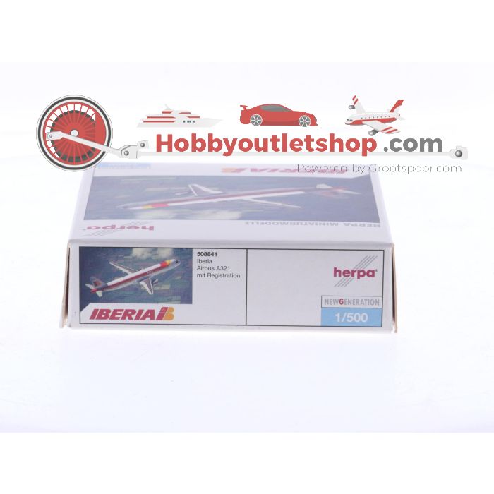 Schaal 1:500 Herpa 508841 Airbus A321 Iberia Reg. EC-HUH #8644