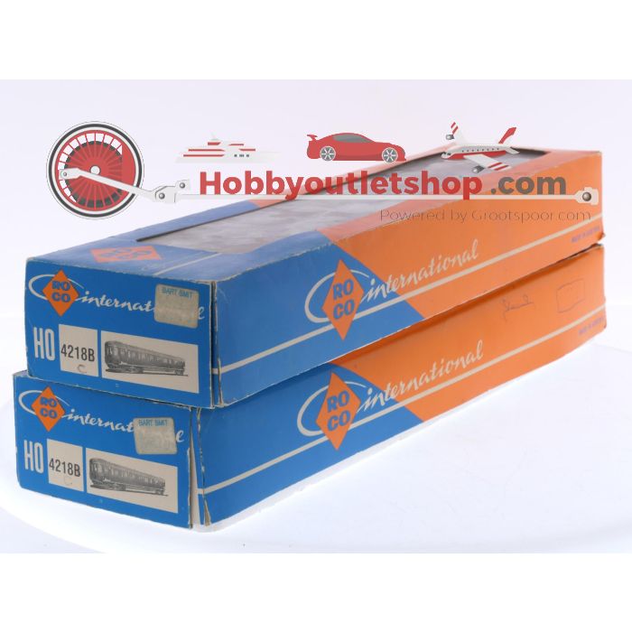 Schaal H0 Roco 4218A.1 en 4218C.1 set van 2 personenrijtuigen Plan D 1e en 2e kl. van de NS #8842 - sku: 20260122100636 - Used - Reasonable condition - Photo 11