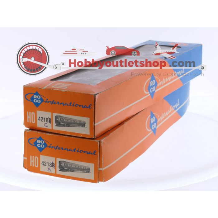 Schaal H0 Roco 4218A.1 en 4218C.1 set van 2 personenrijtuigen Plan D 1e en 2e kl. van de NS #8842 - sku: 20260122100636 - Used - Reasonable condition - Photo 12