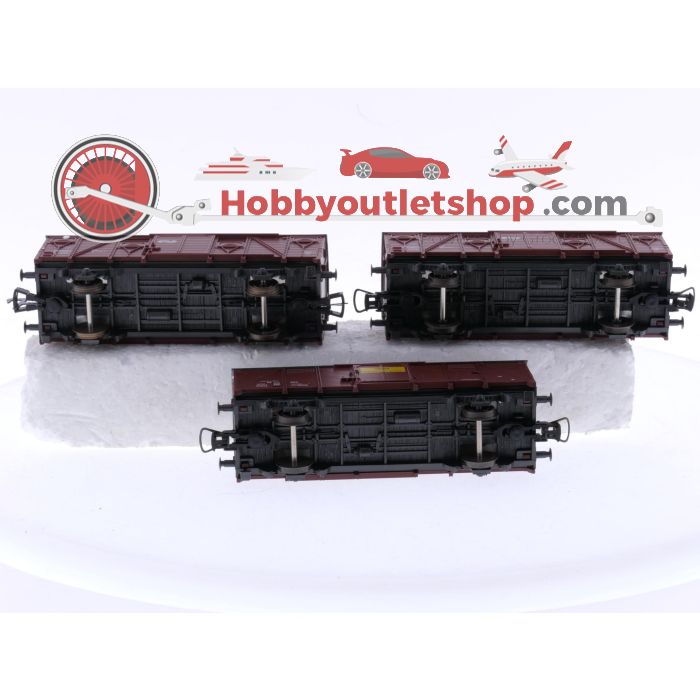 Schaal H0 Roco 4310B (46041) en 2 x 46060 set van 3 gesloten goederen wagons van de NS #8845 - sku: 20260122031848 - Gebraucht - Sehr guter Zustand - Bild 2