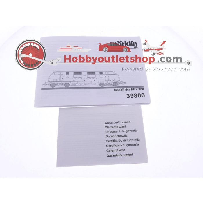 Schaal H0 Märklin 39800 diesellocomotief V 200.0 van de DB. Digitaal #8993 - sku: 20260211042535 - Gebruikt - Zeer goede staat - Afbeelding 7