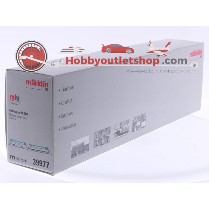 Schaal H0 Märklin 39977 Railbus-motorwagen serie 798 en railbus-stuurstandrijtuig serie 998 van de DB. Digitaal #9000 - sku: 20260212030501 - Used - Very good condition - Photo 10