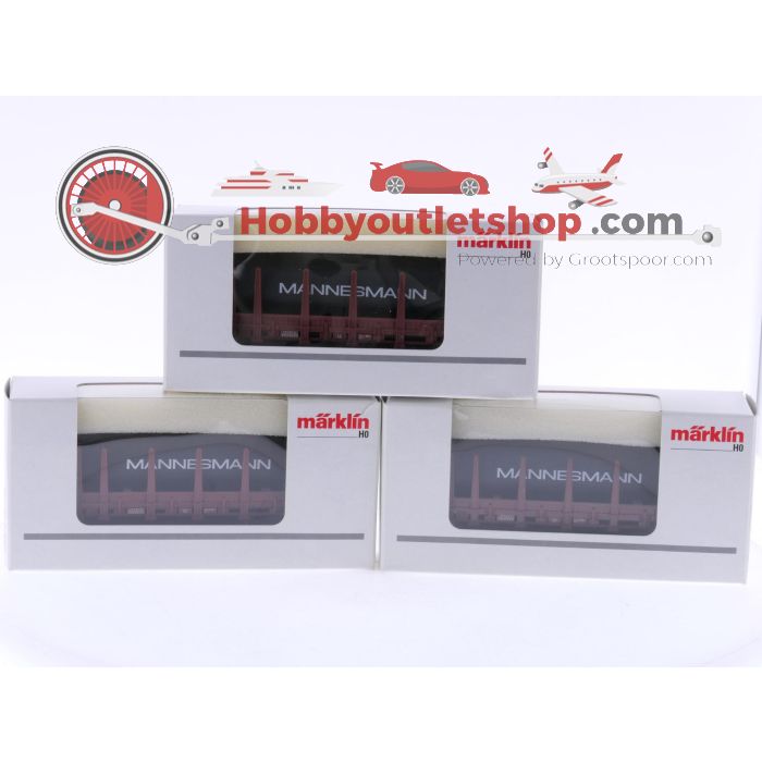 Schaal H0 Märklin 00750-02, 00750-03 en 00750-05 set van 3 rongenwagens "Mannesmann" van de DB #9010 - sku: 20260213043839 - Gebruikt - Zeer goede staat - Afbeelding 13
