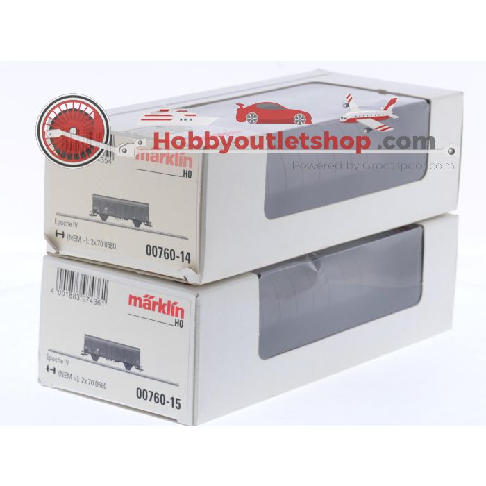 Schaal H0 Märklin 00760-14 en 00760-15 gesloten goederenwagen Gbs 245 set 'Deutsche Bundespost' van de DB #9014 - sku: 20260217090507 - Used - Very good condition - Photo 11