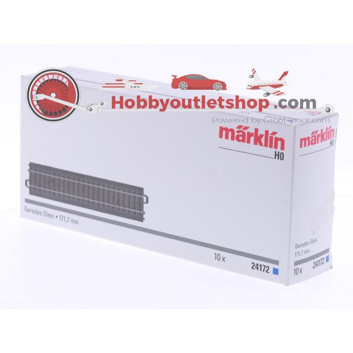 Schaal H0 Märklin 24172 rechte rail 17 cm. (C-rails) 10 stuks #9022 - sku: 20260218083517 - Used - Good condition - Photo 3