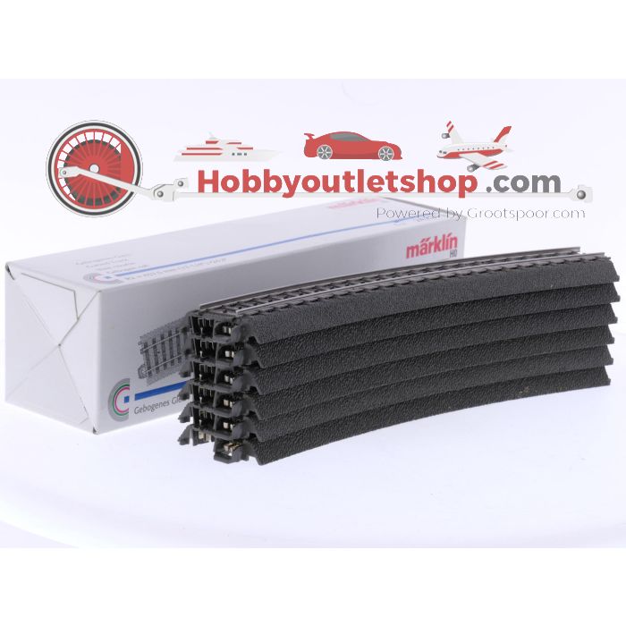 Schaal H0 Märklin 24224 gebogen C-Rail R2 437,5 mm 6 st. #9023 - sku: 20260218085939 - Used - Good condition - Photo 4