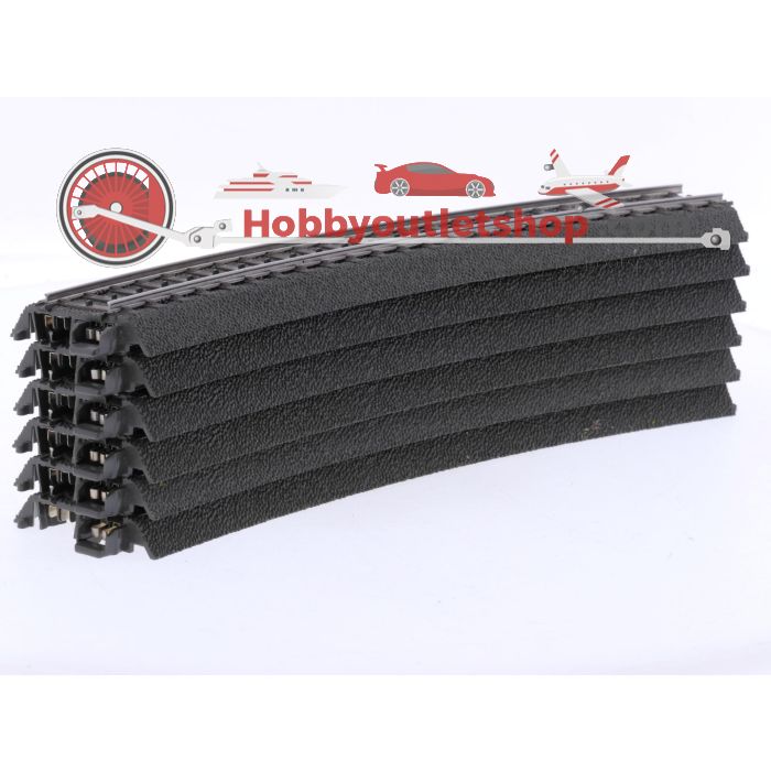 Schaal H0 Märklin 24224 gebogen C-Rail R2 437,5 mm 6 st. #9023 - sku: 20260218085939 - Used - Good condition - Photo 2