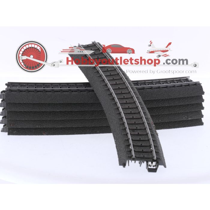 Schaal H0 Märklin 24224 gebogen C-Rail R2 437,5 mm 6 st. #9023 - sku: 20260218085939 - Used - Good condition - Photo 3