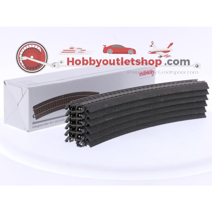 Schaal H0 Märklin 24230 Gebogen rail R2 437,5 mm (C-rails) 6 stuks #9024 - sku: 20260218021235 - Used - Good condition - Photo 5