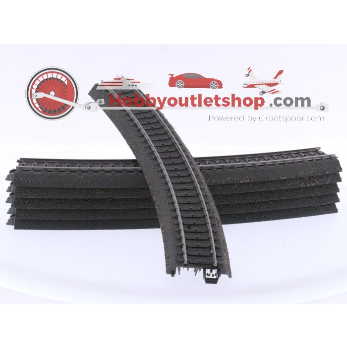 Schaal H0 Märklin 24230 Gebogen rail R2 437,5 mm (C-rails) 6 stuks #9024 - sku: 20260218021235 - Used - Good condition - Photo 2