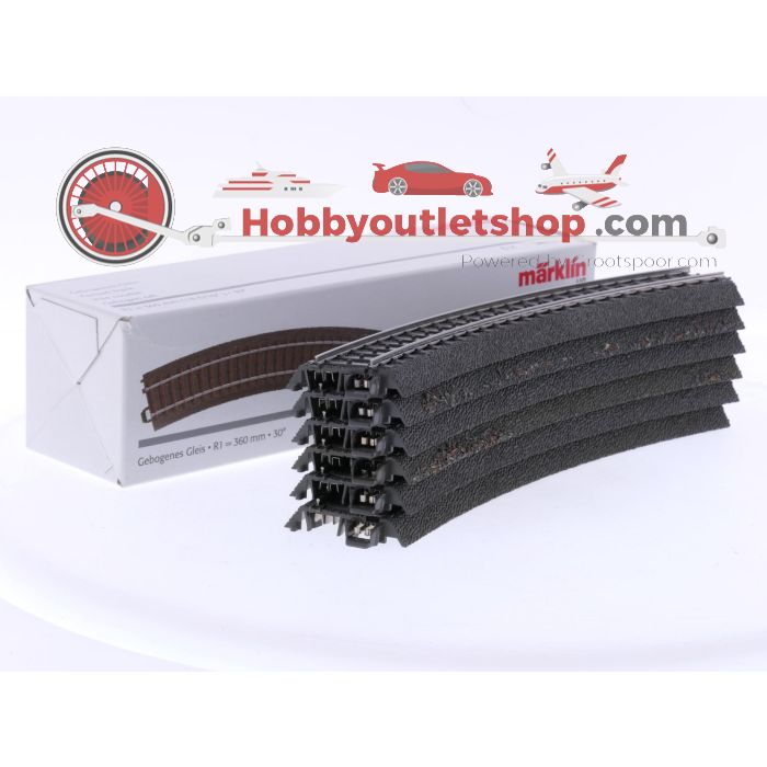 Schaal H0 Märklin 24130 Gebogen rails R1 360 mm (C-rails) 6 stuks #9025 - sku: 20260218025738 - Gebraucht - Guter Zustand - Bild 5