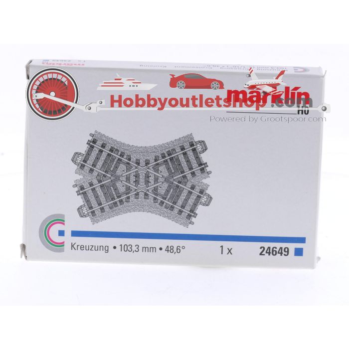 Schaal H0 Märklin 24649 kruizing 103,3 mm 48,6° #9029 - sku: 20260219113445 - Gebruikt - Zo goed als nieuw - Afbeelding 4