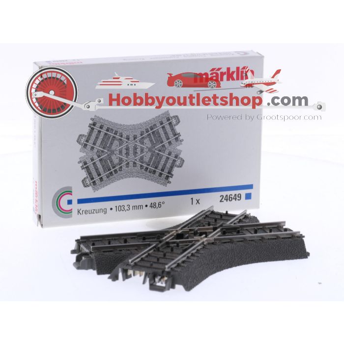 Schaal H0 Märklin 24649 kruizing 103,3 mm 48,6° #9029 - sku: 20260219113445 - Gebruikt - Zo goed als nieuw - Afbeelding 3