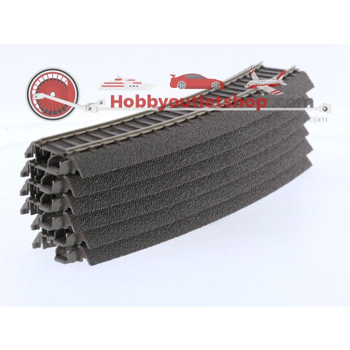 Schaal H0 Trix 62130 gebogen C-rail Radius 360 mm 30° 6 st. #9047 - sku: 20260225024002 - Used - Very good condition - Photo 2