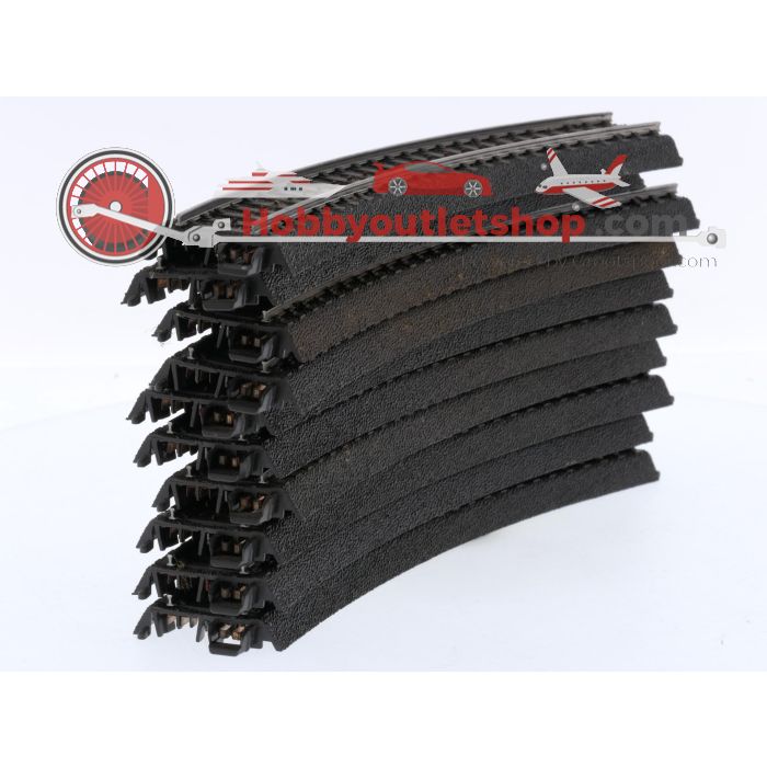 Schaal H0 Märklin 2021 gebogen oude c-rails 30 graden hoek R360 mm 10 st. #9048 - sku: 20260225041216 - Gebruikt - Goede staat - Afbeelding 2