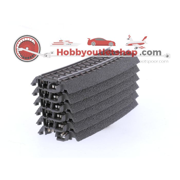 Schaal H0 Märklin 24215 gebogen C-Rails R2 = 437,5 mm / 15° 6 st. #9050 - sku: 20260226101907 - Gebraucht - Sehr guter Zustand - Bild 2