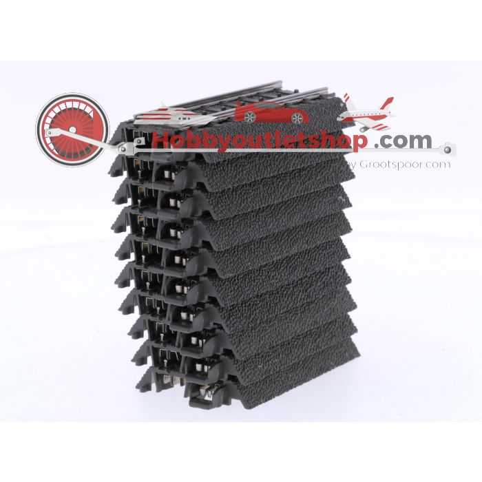 Schaal H0 Märklin 24064 C-rail recht 64,3 mm 10 st. #9053 - sku: 20260226034135 - Gebruikt - Zeer goede staat - Afbeelding 5