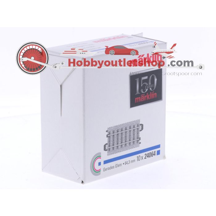 Schaal H0 Märklin 24064 C-rail recht 64,3 mm 10 st. #9053 - sku: 20260226034135 - Gebruikt - Zeer goede staat - Afbeelding 2