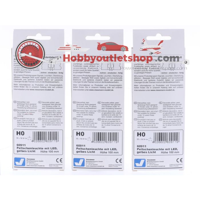 Schaal H0 Viessmann 60911 set van 3 zweeplampen LED geel licht hoogte 100 mm #9067 - sku: 20260227033421 - Used - Very good condition - Photo 2