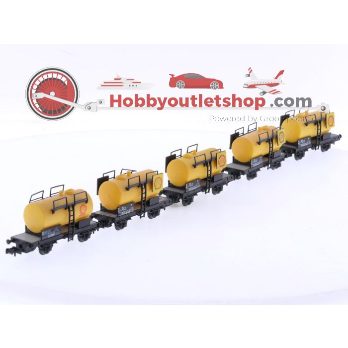 Schaal N Fleischmann Piccolo  8401E en 8401 set van 10 ketelwagens "Shell" van de DB #9079 - sku: 20260303025314 - Gebruikt - Zeer goede staat - Afbeelding 4