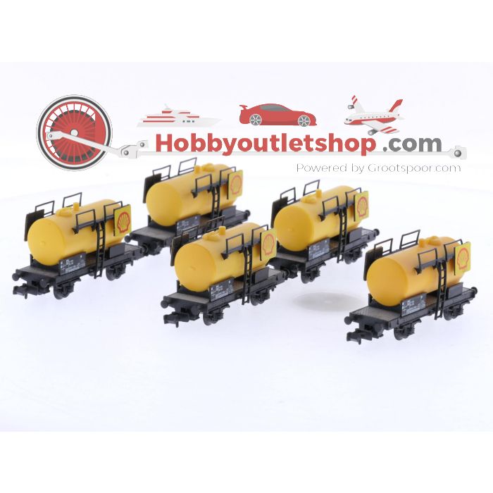 Schaal N Fleischmann Piccolo  8401E en 8401 set van 10 ketelwagens "Shell" van de DB #9079 - sku: 20260303025314 - Gebruikt - Zeer goede staat - Afbeelding 7