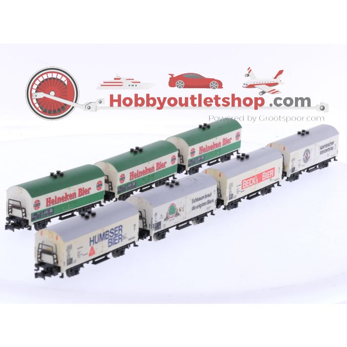 Schaal N Minitrix 3223, 3224, 3259, 3270 en 3562 set van 7 koelwagen van de DB/NS #9080 - sku: 20260303035753 - Gebruikt - Zeer goede staat - Afbeelding 2