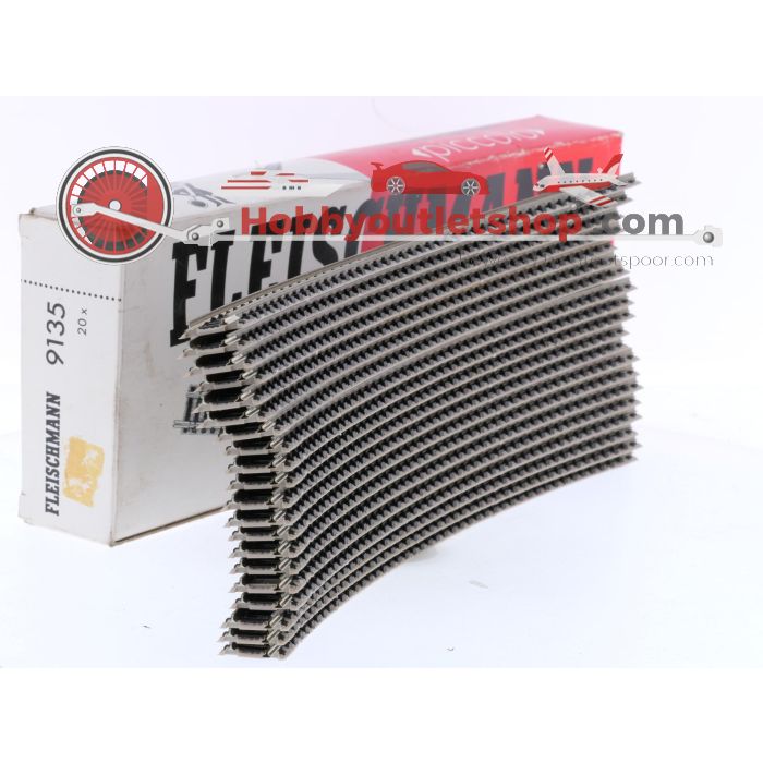 Schaal N Fleischmann Piccolo 9135 gebogen rails R4, 30° 20 st. #9091 - sku: 20260305085036 - Used - Very good condition - Photo 3