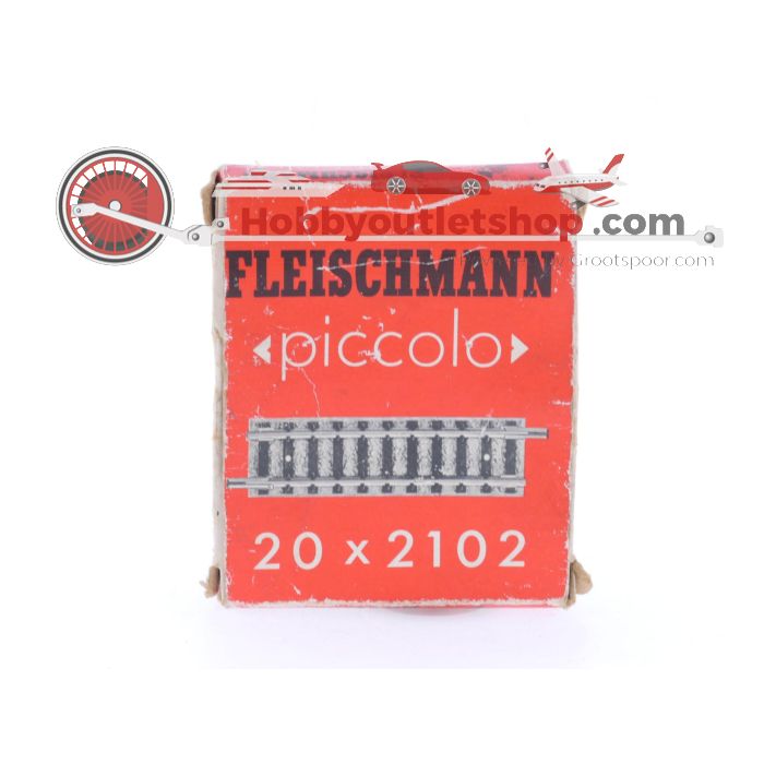 Schaal N Fleischmann Piccolo 2102 rechte rails 57.5 mm 20 st. #9093 - sku: 20260305091628 - Gebruikt - Zeer goede staat - Afbeelding 4