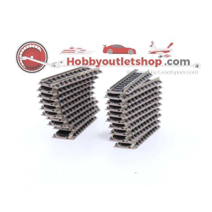 Schaal N Fleischmann Piccolo 2102 rechte rails 57.5 mm 20 st. #9093 - sku: 20260305091628 - Gebruikt - Zeer goede staat - Afbeelding 1