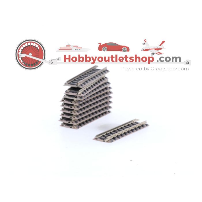 Schaal N Fleischmann Piccolo 2102 rechte rails 57.5 mm 20 st. #9093 - sku: 20260305091628 - Gebruikt - Zeer goede staat - Afbeelding 3