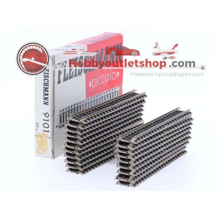 Schaal N Fleischmann Piccolo 9101 rechte rail lengte 111mm 20 st. #9096 - sku: 20260305101544 - Gebruikt - Goede staat - Afbeelding 2