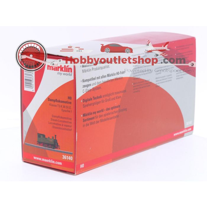 Schaal H0 Märklin 36140 tenderlocomotief T3 "Kupferzell' van de K.W.St.E. Digitaal #9101 - sku: 20260305115542 - Used - Very good condition - Photo 9