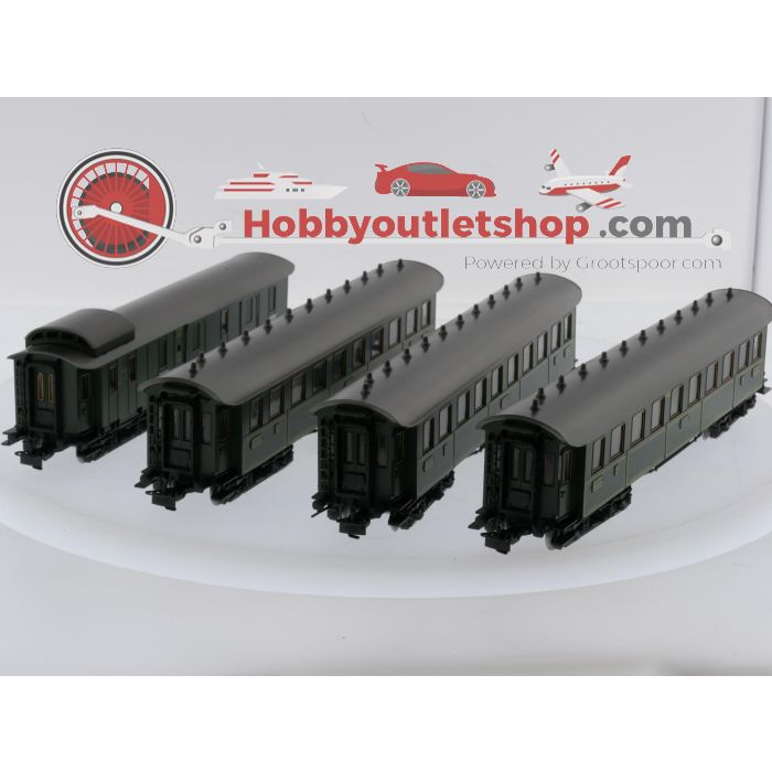 Schaal H0 Märklin 4135 & 4137 rijtuigen set Ccü en Pw4übay van de  K.Bay.Sts.B. / DRG #9108 - sku: 20260311022311 - Gebruikt - Goede staat - Afbeelding 4