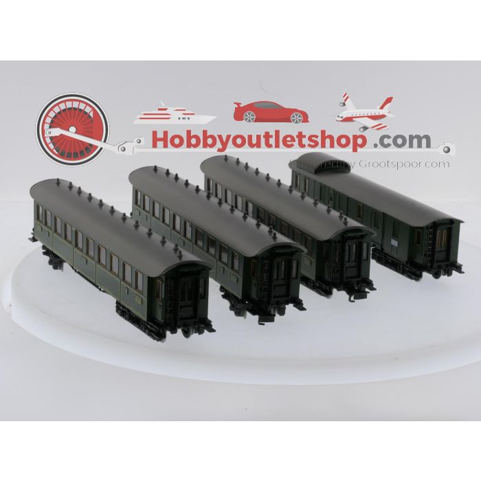 Schaal H0 Märklin 4135 & 4137 rijtuigen set Ccü en Pw4übay van de  K.Bay.Sts.B. / DRG #9108 - sku: 20260311022311 - Gebruikt - Goede staat - Afbeelding 23