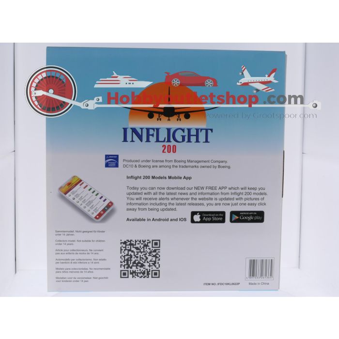 Schaal 1:200 Inflight200 IFDC10KL0622P McDonnell Douglas DC-10 KLM Reg. PH-DTF #9120 - sku: 20260313122258 - Gebruikt - Zo goed als nieuw - Afbeelding 7