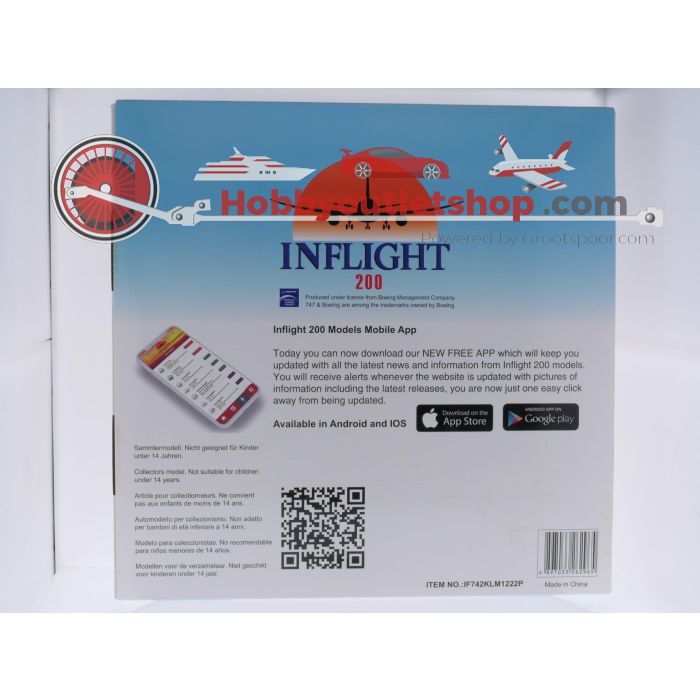 Schaal 1:200 Inflight200 IF742KLM222P Boeing 747-206B KLM Reg. PH-BUO #9123 - sku: 20260313052839 - Gebruikt - Zo goed als nieuw - Afbeelding 7