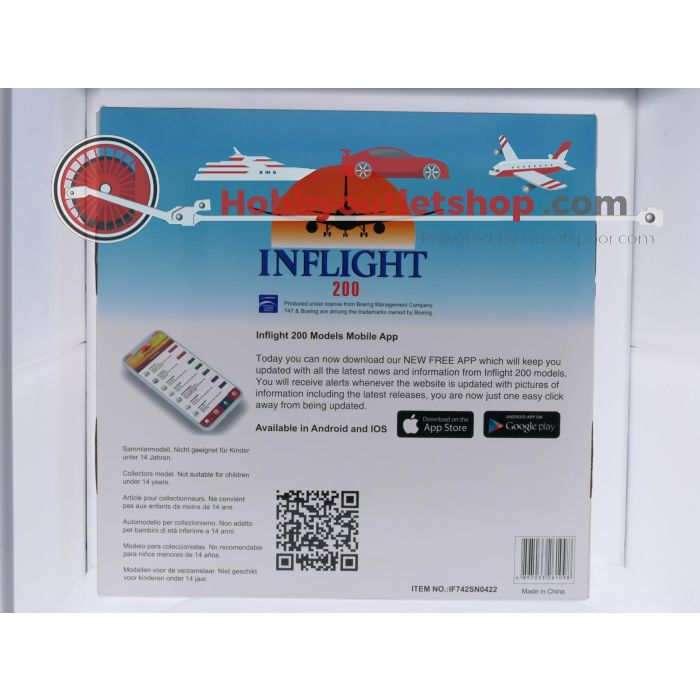 Schaal 1:200 Inflight200 IF742SN0422 Boeing 747-100 Sebena Reg. OO-SGA #9130 - sku: 20260318031139 - Gebruikt - Zo goed als nieuw - Afbeelding 7