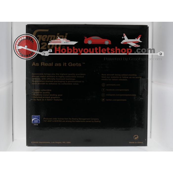 Schaal 1:200 Geminijets G2KLM935 Boeing 747-400F KLM Cargo 'Martinair' Reg. PH-CKC #9131 - sku: 20260318035503 - Gebruikt - Zeer goede staat - Afbeelding 8