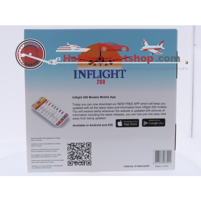 Schaal 1:200 Inflight200 IF188KL0224P Lockheed L-188 Electra KLM Reg. PH-LLC #9132 - sku: 20260319094931 - Gebruikt - Zo goed als nieuw - Afbeelding 9