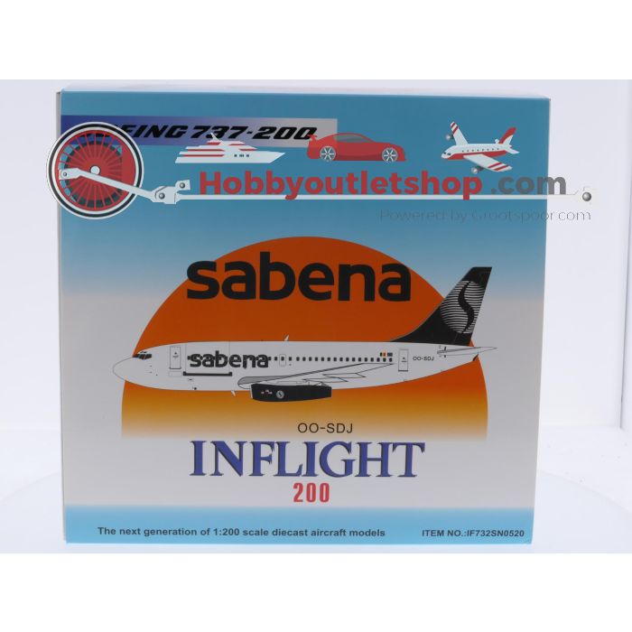 Schaal 1:200 Inflight200 IF732SN0520 Boeing 737-200 Sebena Reg. OO-SDJ #9142 - sku: 20260319043016 - Gebruikt - Zo goed als nieuw - Afbeelding 7