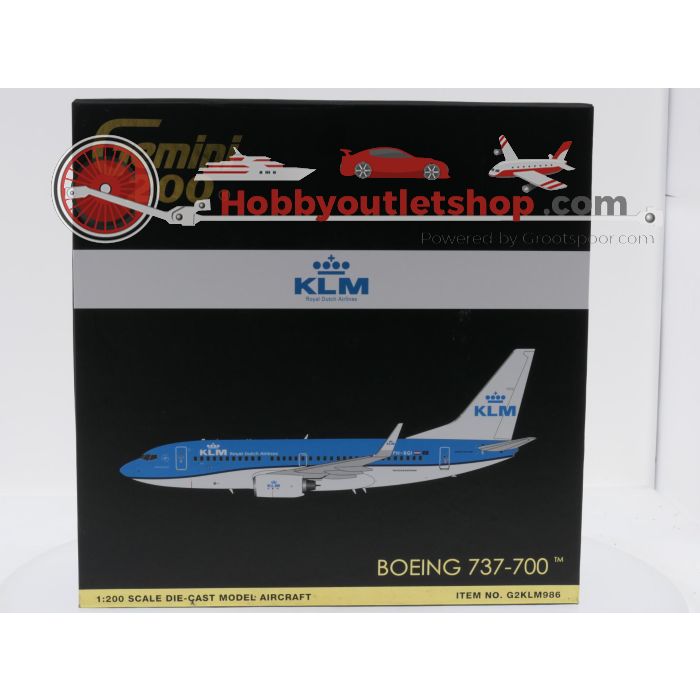 Schaal 1:200 GeminiJets G2KLM986 Boeing 737-700 KLM Reg. PH-BGI #9143 - sku: 20260319045443 - Gebruikt - Zo goed als nieuw - Afbeelding 7