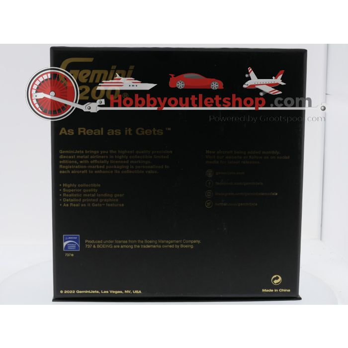 Schaal 1:200 GeminiJets G2KLM986 Boeing 737-700 KLM Reg. PH-BGI #9143 - sku: 20260319045443 - Gebruikt - Zo goed als nieuw - Afbeelding 8