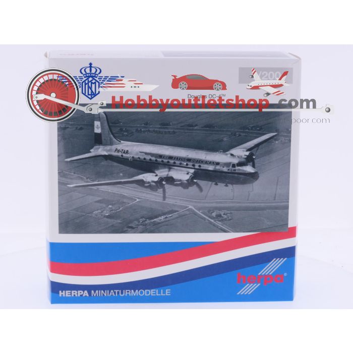 Schaal 1:200 Herpa 559799 Douglas DC-4 "Rotterdam" KLM Reg. PH-TAR #9147 - sku: 20260324110514 - Gebruikt - Zo goed als nieuw - Afbeelding 2