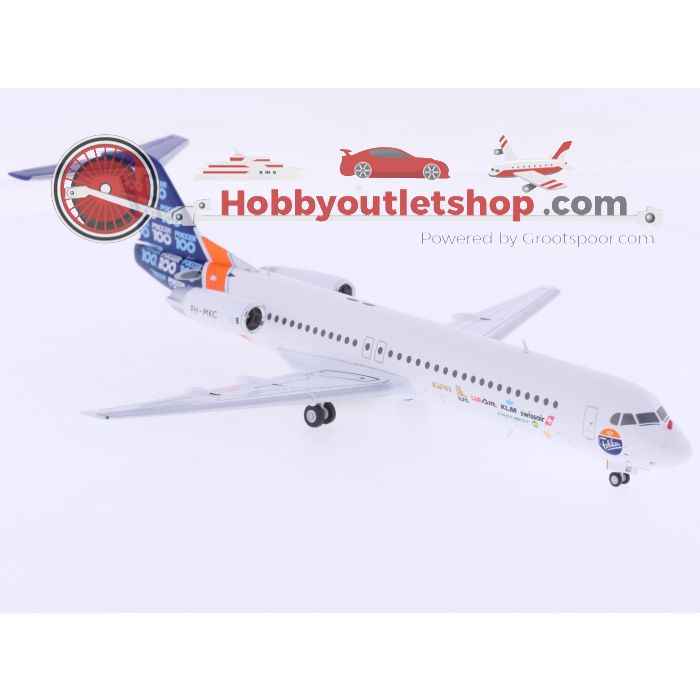 Schaal 1:200 JC Wings DT2303 Fokker 100 House Color "Airline Logo’s" Reg. PH-MKC #9150 - sku: 20260324115827 - Gebraucht - Wie Neu - Bild 4