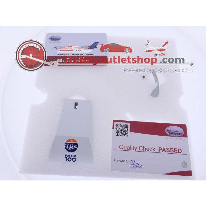 Schaal 1:200 JC Wings DT2303 Fokker 100 House Color "Airline Logo’s" Reg. PH-MKC #9150 - sku: 20260324115827 - Gebraucht - Wie Neu - Bild 6