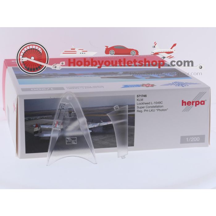 Schaal 1:200 Herpa 571746 Lockheed L-1049C Super Constellation "Photon" KLM Reg. PH-LKU #9155 - sku: 20260325101558 - Gebruikt - Zo goed als nieuw - Afbeelding 9
